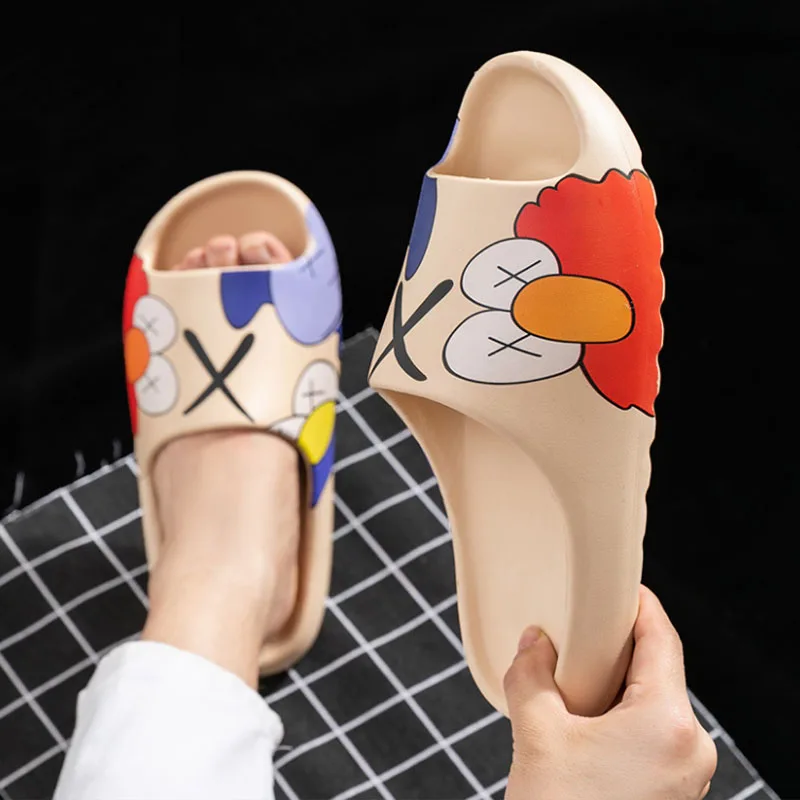 

Real Original Unisex Black Bone 380 Custom Logo Brown Green Women Mens Sandal Shoe Baby Kid Plush Slipper Slide