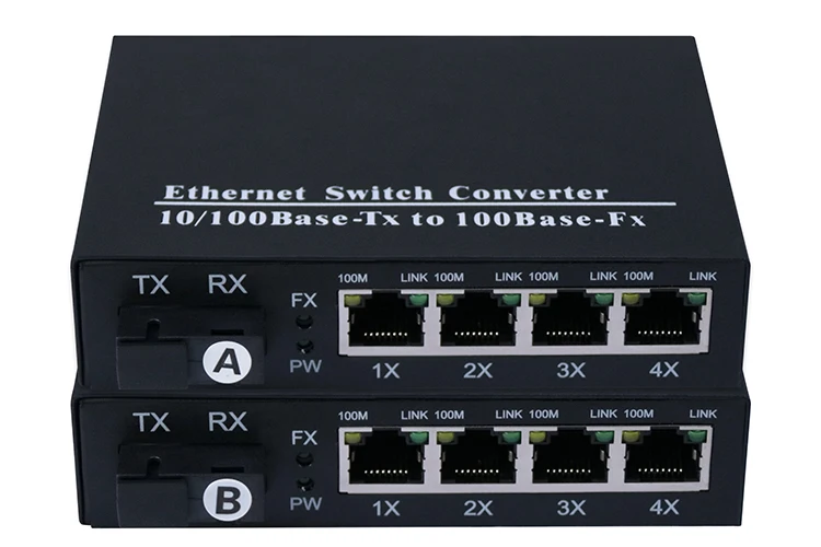 1개의 파이버 포트 4개의 RJ45 포트 멀티포트 미디어 컨버터 가격 호환 Cisco