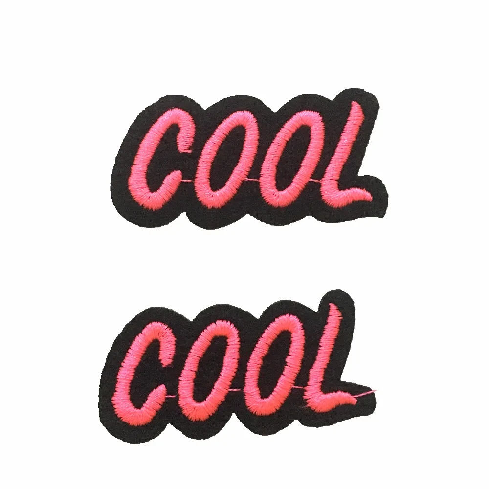 

10 pieces / batch pink cold Decal embroidery patch ironing clothing patch embroidery patch