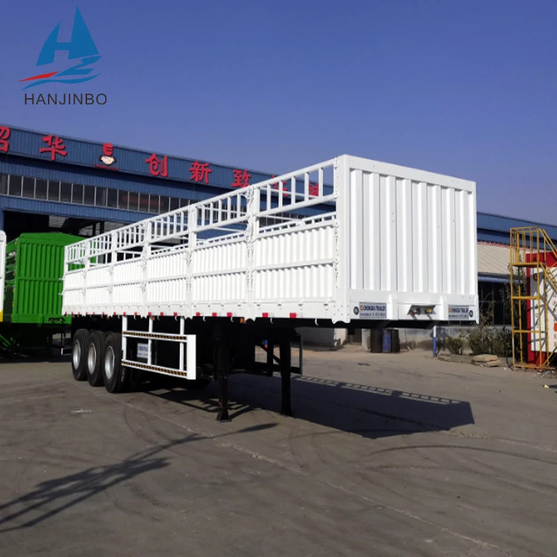 

4 Axle 80tons Cargo Trailer truck trailer fence cargo trailer, Customers optional