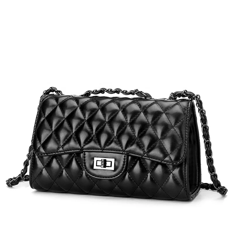 

Fashion PU leather women cross body bag sling bag trendy elegant Lattice pattern bags women luxury handbags, As picture