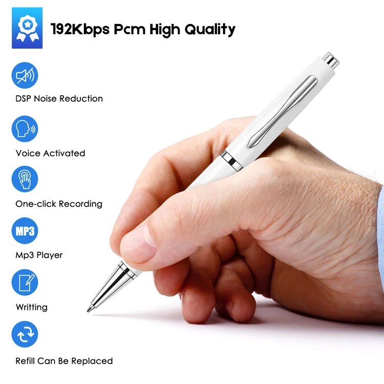 New Products 2020 16gb Digital Voice Activated Recorder Pen Spy Devices ...