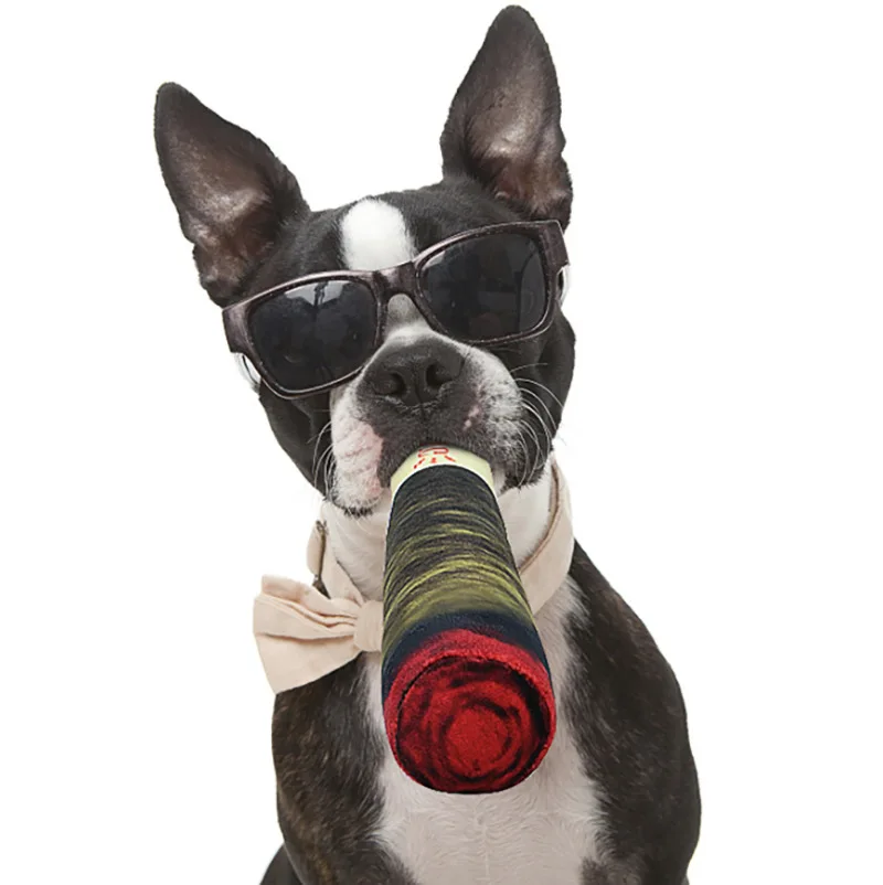 

Vocalizing Indoor Cat and Dog Toys green cigar plush pet toys Factory Wholesale Hot sell
