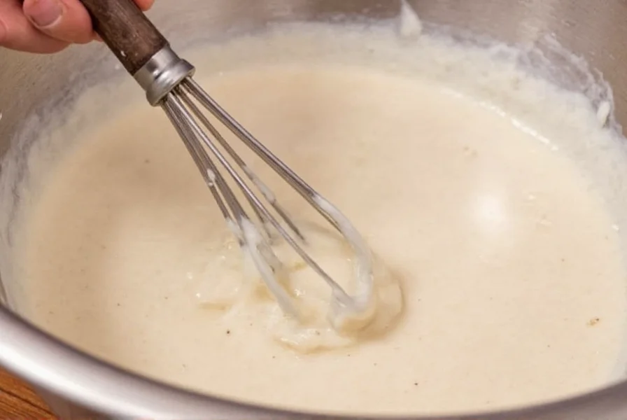 Step-by-step process of making easy cinnamon roll icing in a mixing bowl with cream cheese, butter, and powdered sugar
