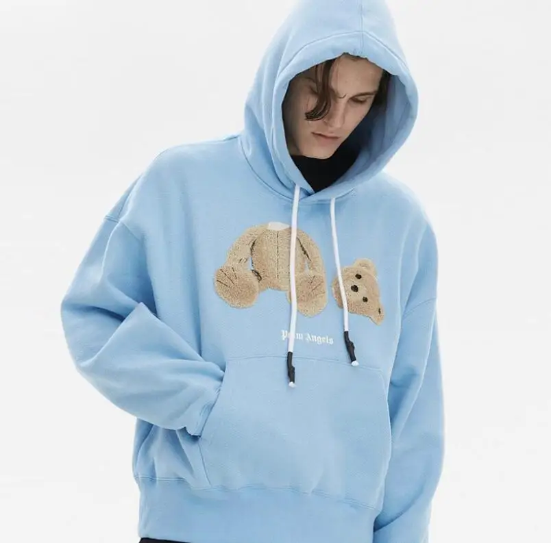 

mens bear Fleece Hood Sweatshirt cotton Cartoon Long Sleeves Unisex Regular men hoodies pullovers