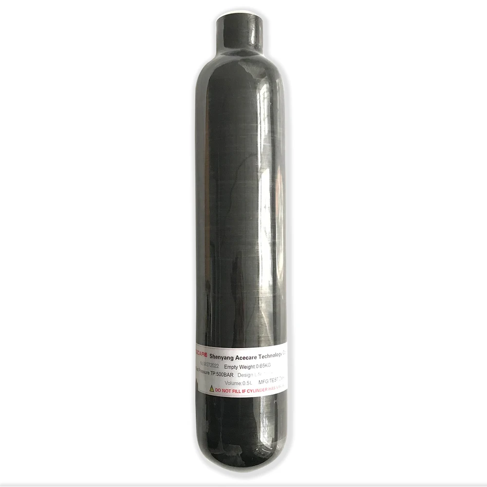 

Factory Price 0.5L High Pressure 4500psi Composite Carbon Fiber pcp air gun Gas Cylinder, Black