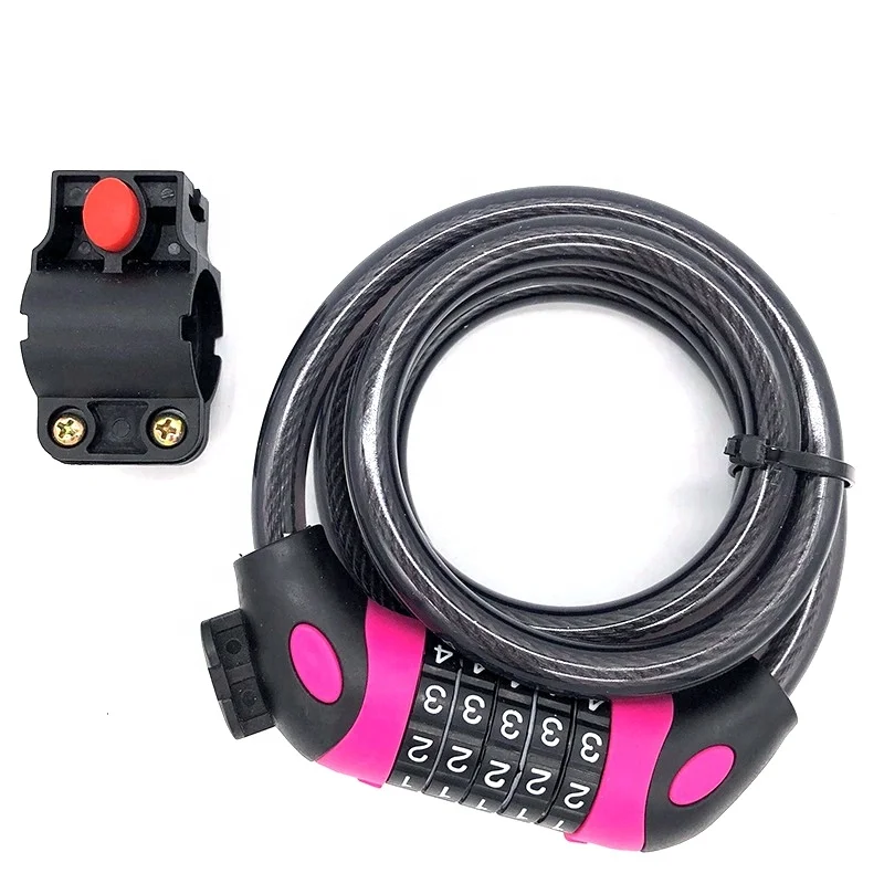 

Green Bike Adjustable 1800 mm Length Steel Bicycle Password Lock Bicycle Lock Bicycle Chain Lock, Black