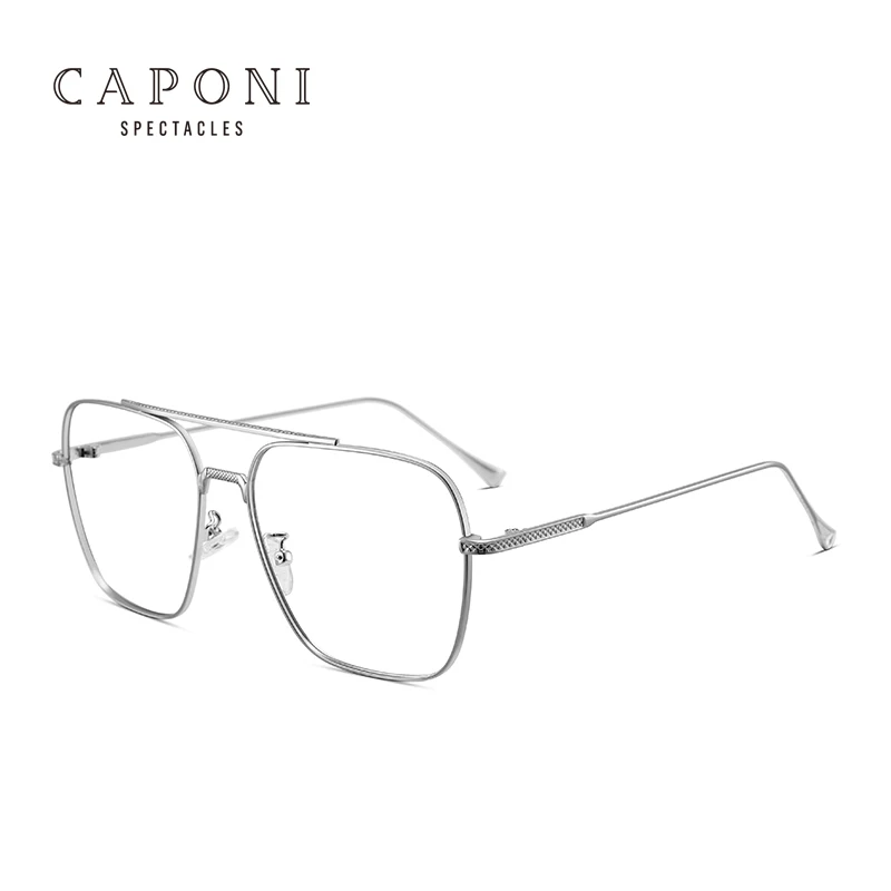 

CAPONI China Factory Unique Customized Men Metal Frame Women Blue Light Blocking Glasses