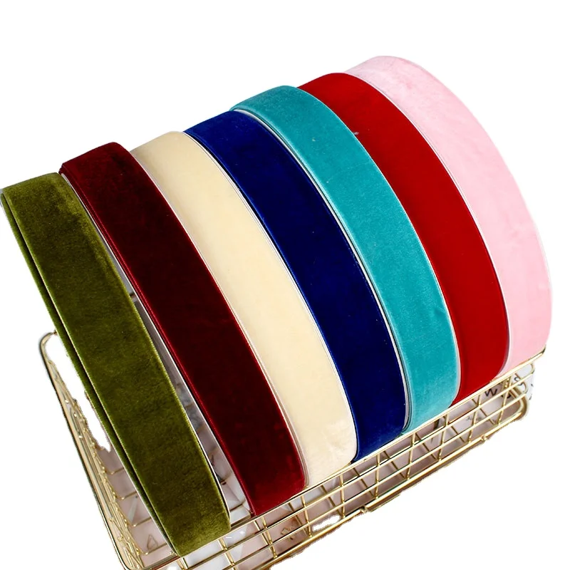 Factory Wholesale 100% Polyester Velvet Ribbon Custom Velvet Ribbon Bow Corduroy Roll Ribbon With