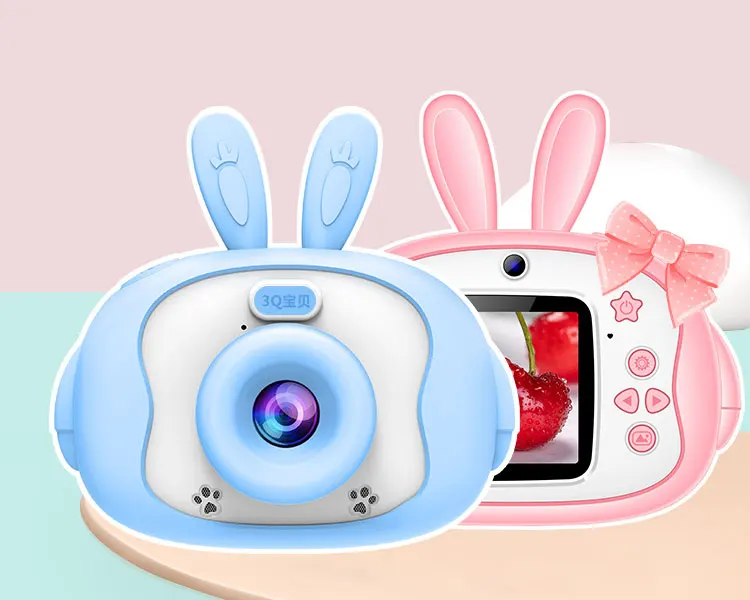 Factory Wholesale 12MP New Children Toys Cute Rabbit Child Photo HD 2.4-inch 720P Kids Digital Video Action Camera Amazon