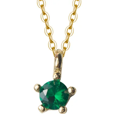 

Fashion Necklace Jewelry Green Diamond Necklace 925 Sterling Silver Necklace, As picture