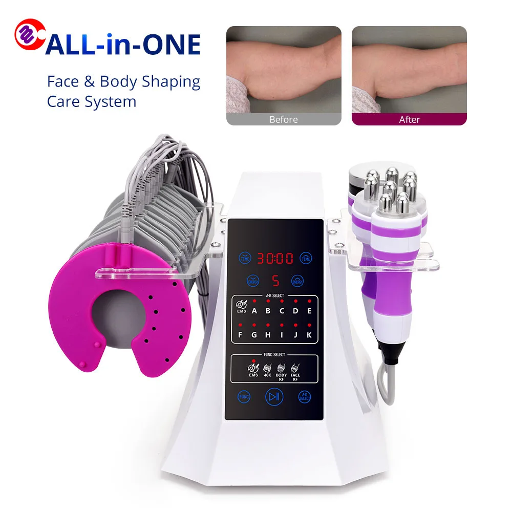 

Fat Burning Slimming Machine 40K Ultrasonic Cavitation RF Skin Lifting Weight Loss Equipment