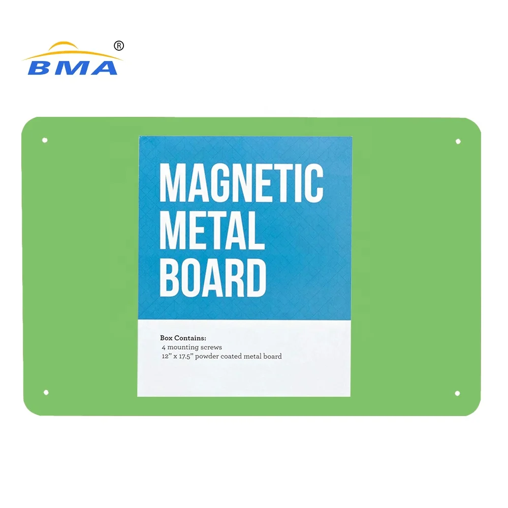 Custom made Colored Wholesale Stainless Steel Metal Magnet Bulletin Board Erasable Memo Dry Erase Magnetic Board