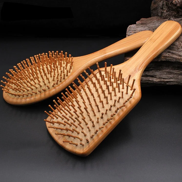 Ecofriendly Natural Wood Detangling Hair Comb Brush Scalp Massage