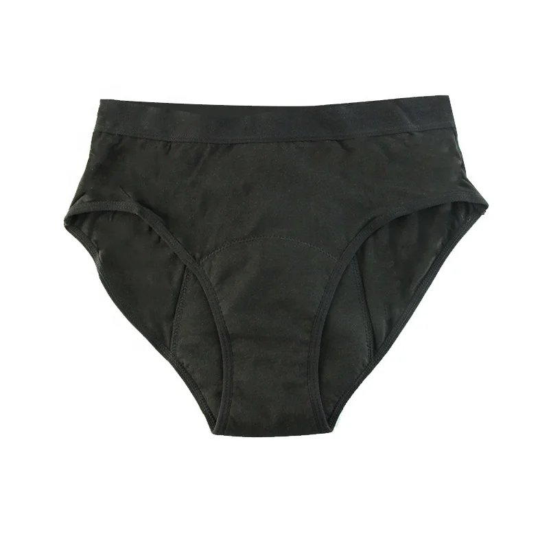 

Leak-proof Reusable Washable Seamless Menstrual Underwear Black Absorbent Sanitary Organic Period Panties Underwear