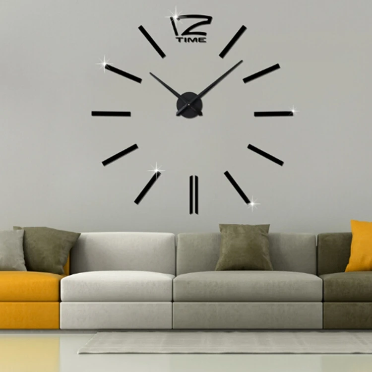 

Wall Decorative 39 inch Bedroom Home Office Decoration Wall DIY Frameless Stickers Mute 3d Wall Sticker Clock