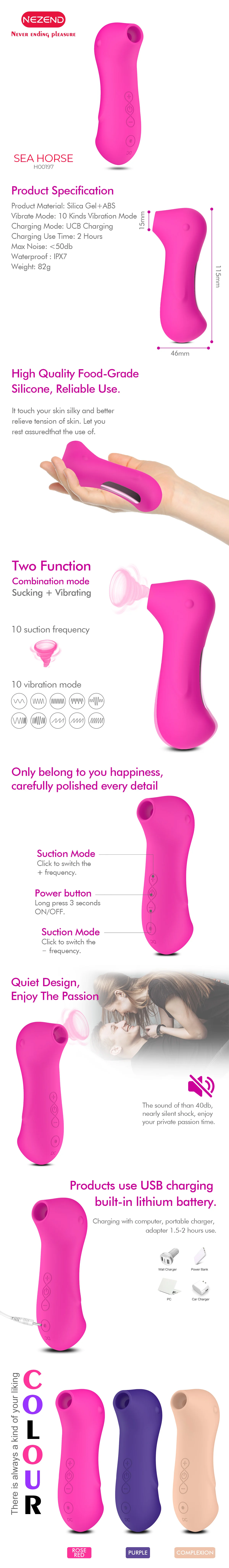 Cute Shape Sex Toys 10 Modes Clitoris Suck <b>Vibrators</b> USB Rechargeable Sucki...