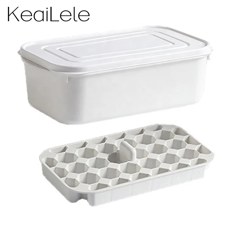 

2021 New KeaiLele Double Ice Tray 27 Diamond Shape Silicon Ice Cube Tray, White