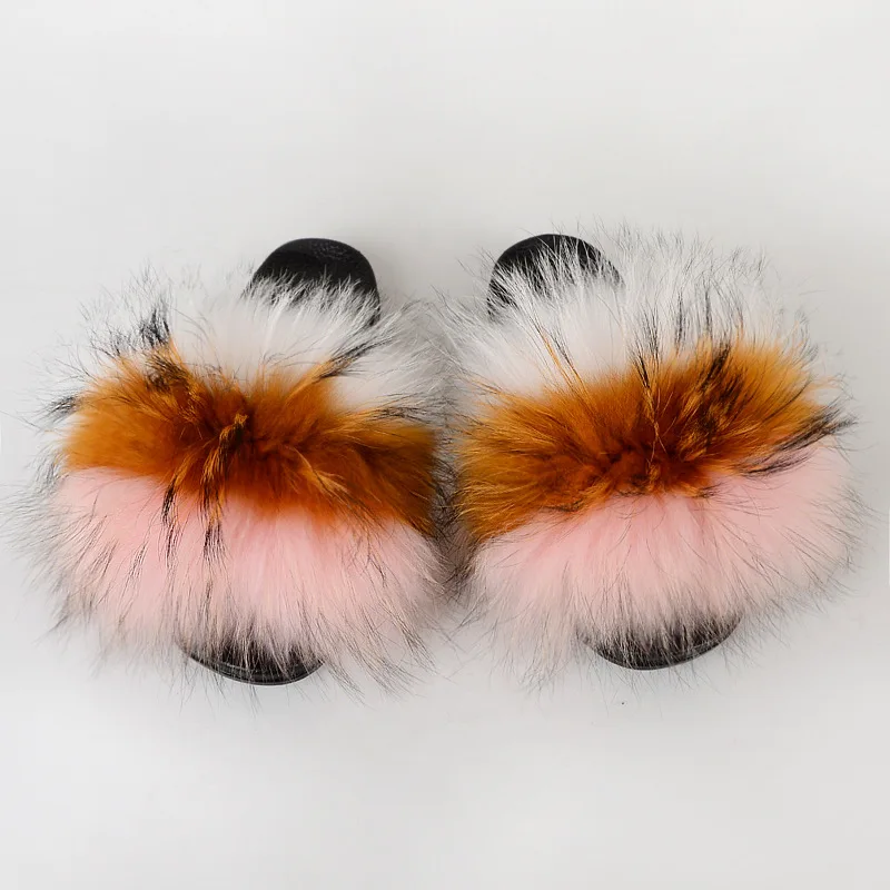 

2021 factory direct sale fur slippers fur slippers high quality fluffy fur slides, Customized color