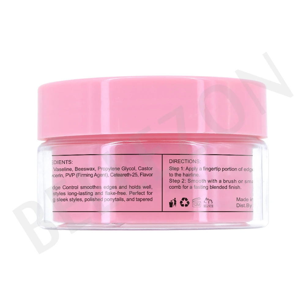 
Private Label Water Based No Flaking Strong Hold Edge Control Hair Gel 