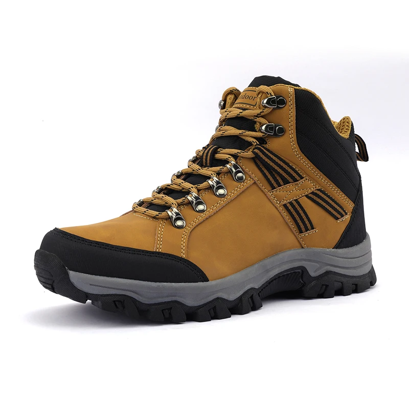 

Yellow Big Size Water Proof Trekking Mountain Hiking Shoes man Breathable