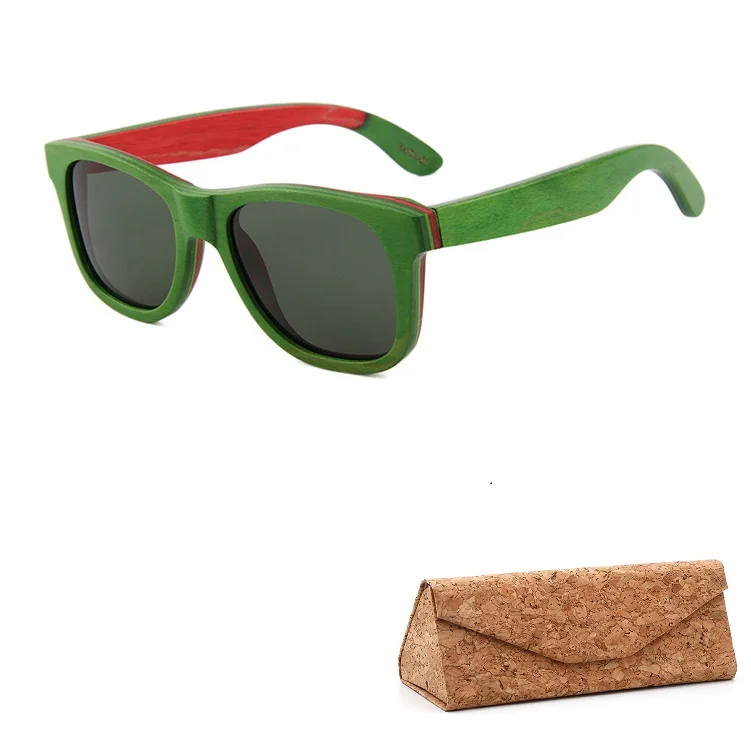 

Wholesale Polarized Fashion Free Engraved LOGO Customize Green Skateboard Wood Mens Women Sunglasses Wooden Sun Glasses 2021, Any colors