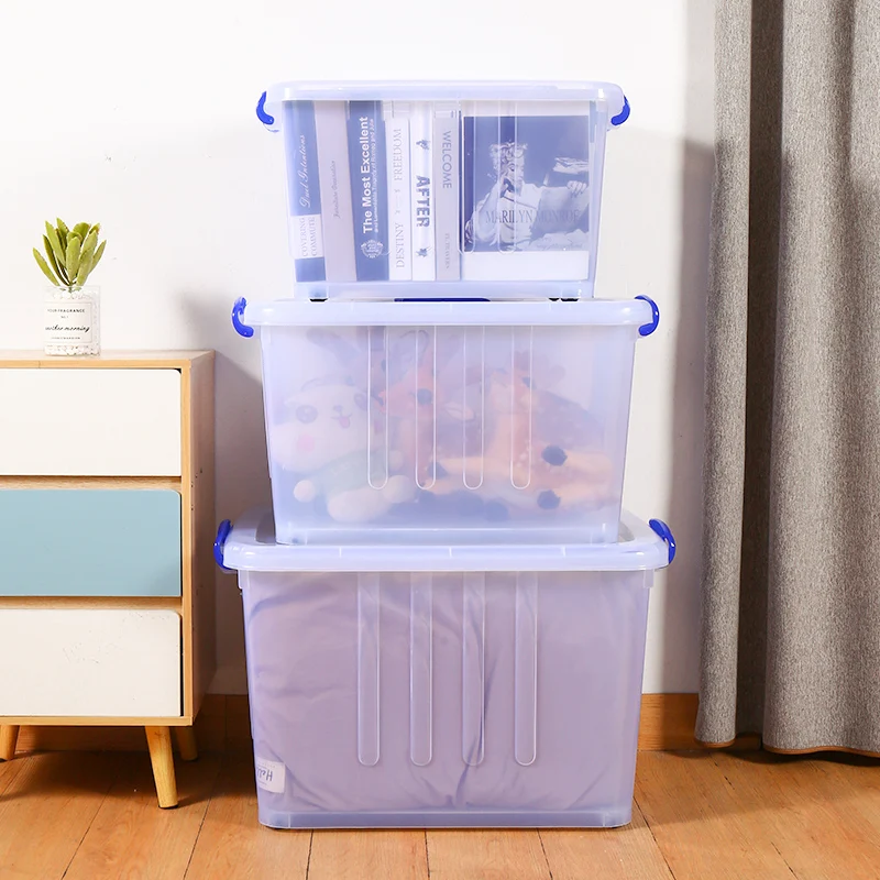 

Classical Airtight Large Plastic Storage Box Bin Heavy Duty Storage Container, Transparent