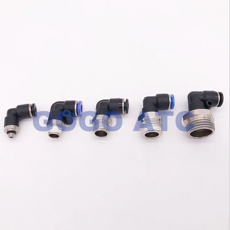 6mm to M5 Elbow Push in Pneumatic Quick Connect Tube Fitting Coupler 