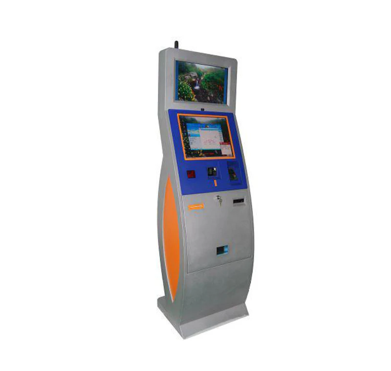 Hotel check in kiosk with LED touchscreen for information inquiry