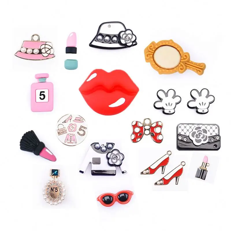 

1 PCS Metal Charms Designer Perfume Croc Charms Accessories Clog Lipstick Shoe Button Decoration Charm for Croc Shoes