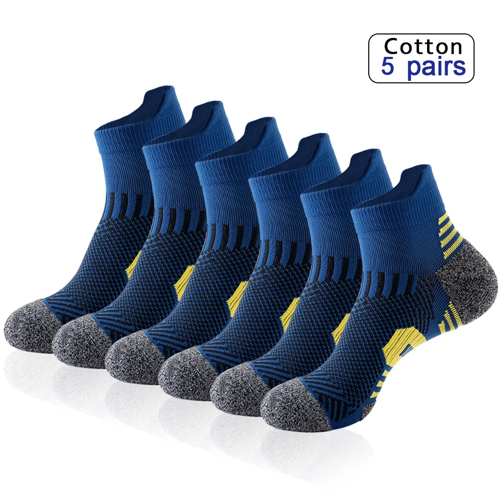 Professional Outdoor Athletic Cotton Socks Student Sports Breathable Ankle Thick Terry Socks Absorb Sweat Running Socks