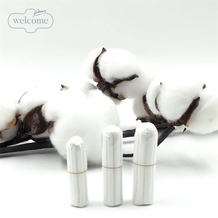 

Tampons with and without applicators welcome packages customized private label organic cotton