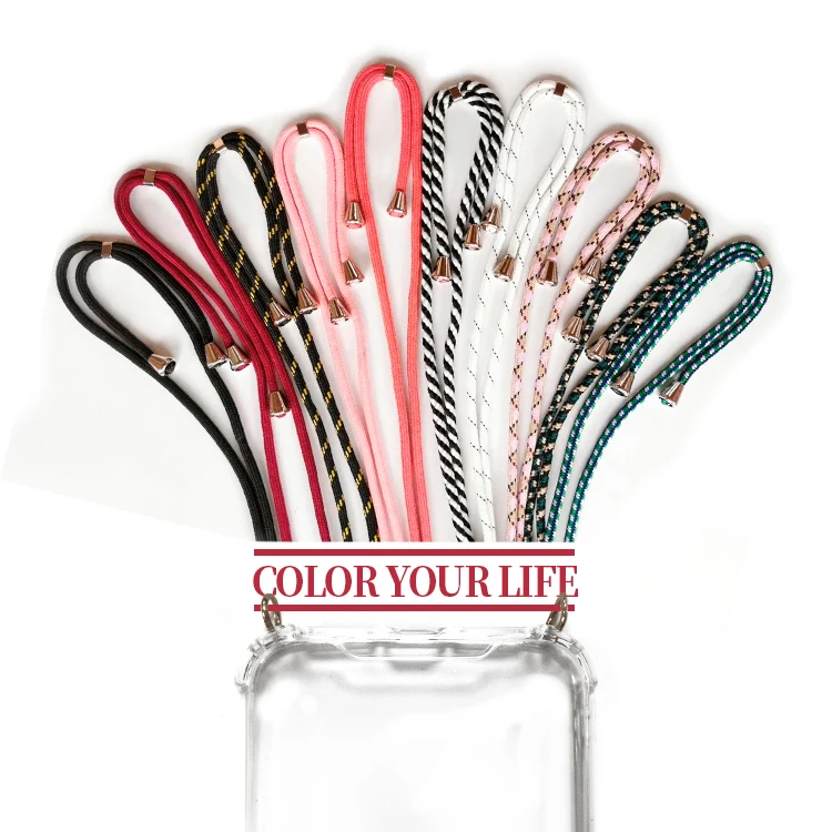 

CaseMiMi silicon TPU necklace crossbody mobile phone case with strap for iphone, Luxury color or customizable