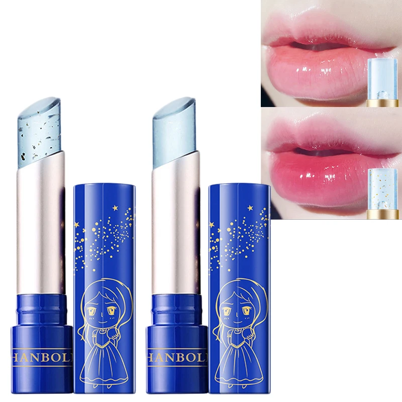 

NEW Color Changing Moisturizing Gold Foil Lip Balm Natural Long Lasting Lip Stick Makeup Lip Care