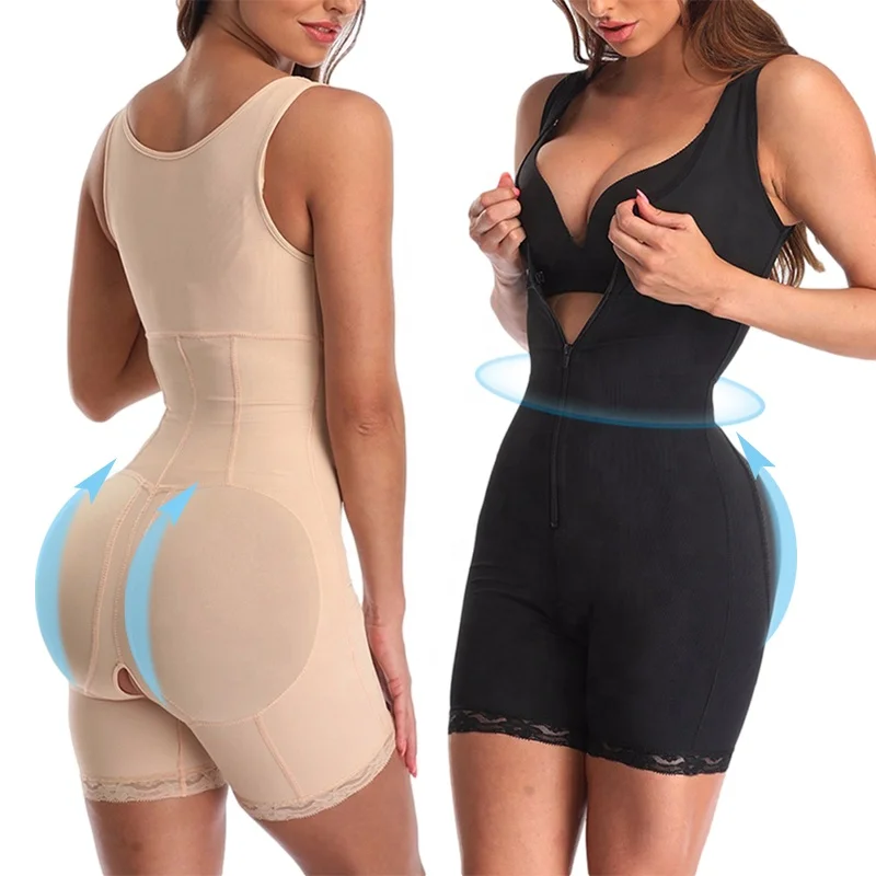 

Best Post Op Surgery Shapewear Moldeadora Shapewear Full body Girdle Bodysuit Fajas Colombianas Women Zipper Slimming Shapewear