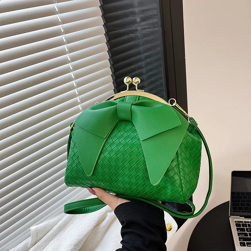 

2023 mini purses for women hand bags shoulder woven purse luxury ladies small handbag with bow