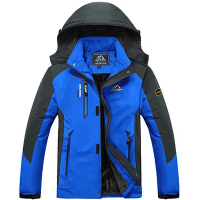 

Men's Water Resistant Mountain Ski Jacket Fleece Lined Windproof Jacket Fleece Warm Coat With Hood Winter Jackets, Black,blue,denim blue,grey,army green,red