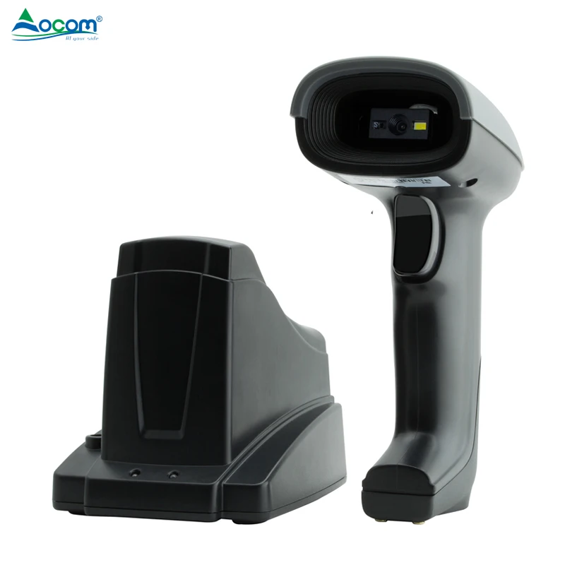 

mobile handheld long range 1d 2d qr code wireless barcode scanner with charging base