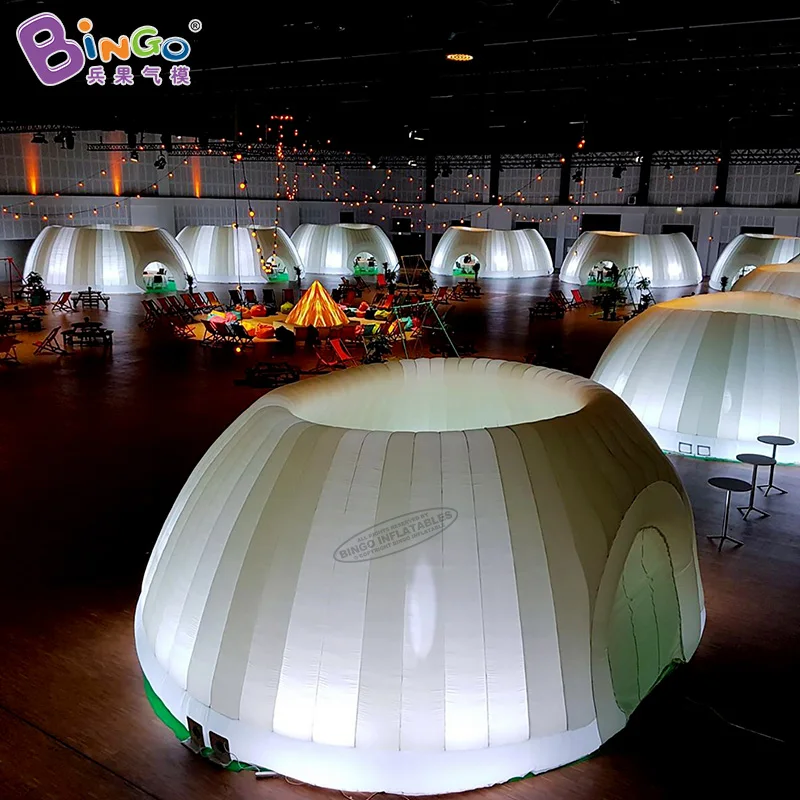 

Large 7x7x2.6m Led Inflatable Trade Show Tent with No Roof Panorama Dome for Indoor Commercial Use