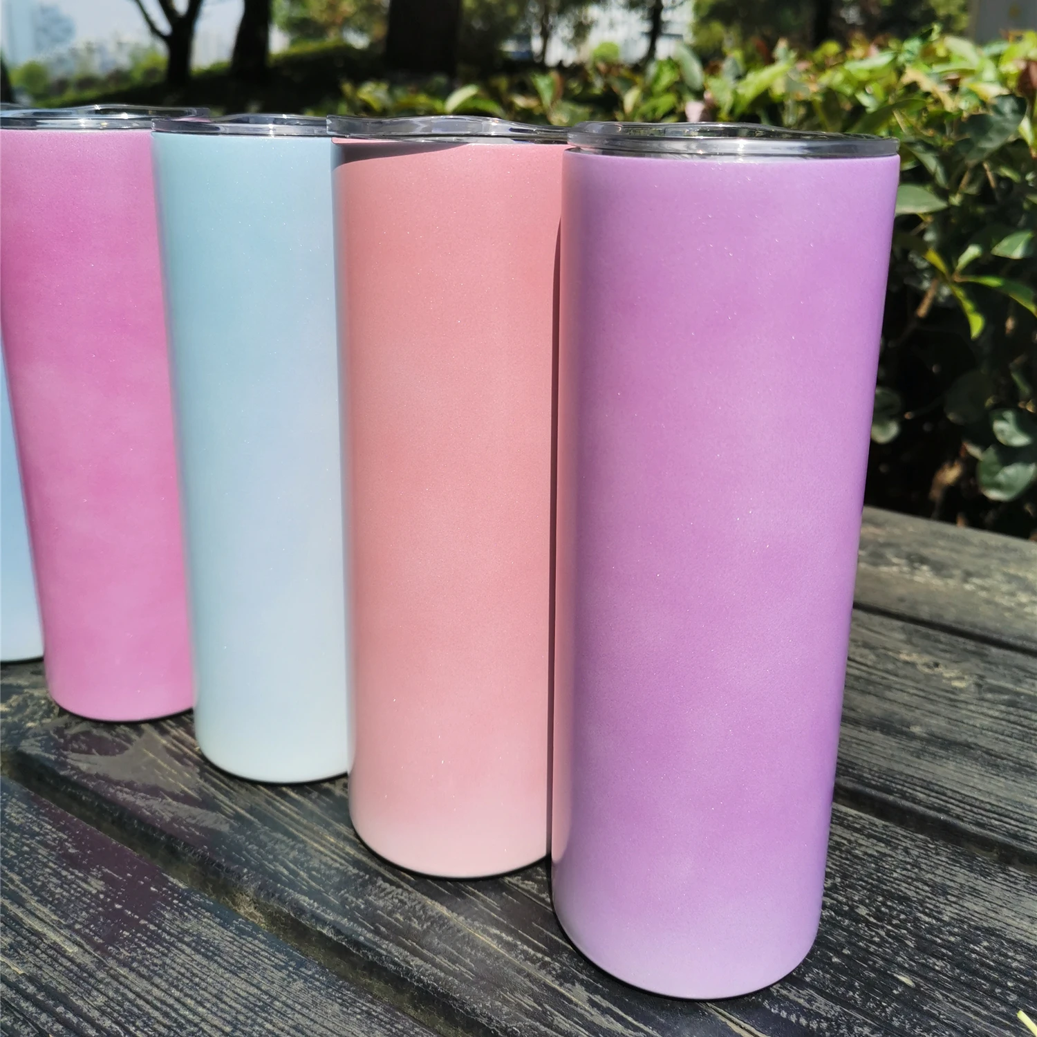 

Hot sales 20oz straight up sublimation skinny tumbler with slide lid and straw sublimation UV tumbler color changing skinny, 6colors