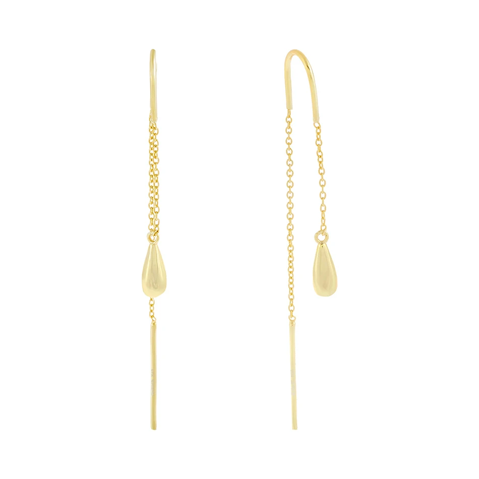 

2020 popular gift 18k gold vermeil jewelry 925 sterling silver high polish Water Drop Pendant Earrings for women