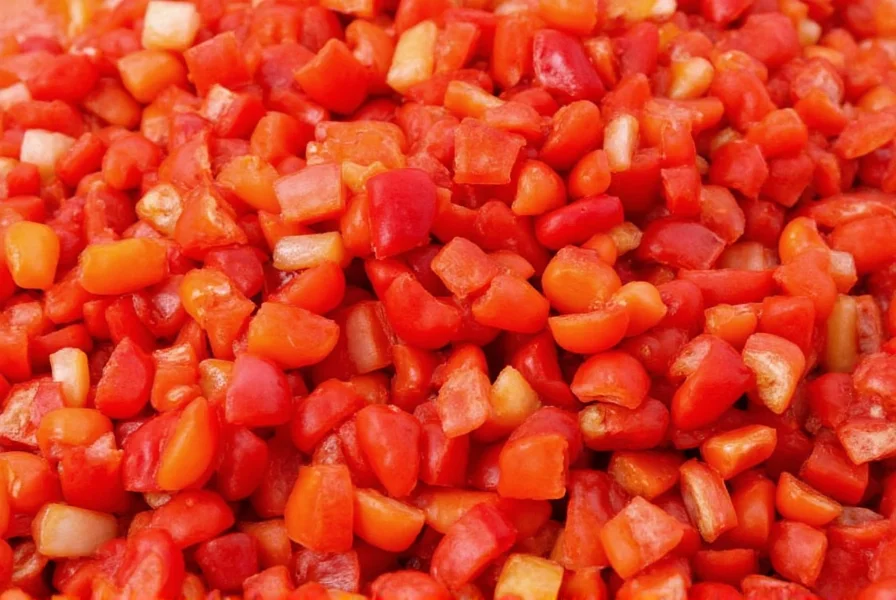 Spicy Salad with Diced Peppers