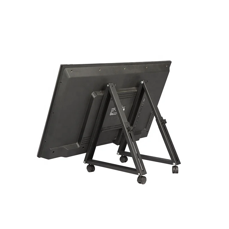 

32-65 inch TV Mobile stands Rolling cart LED LED Monitor Floor Holder movable bracket mount modern display steel metal design