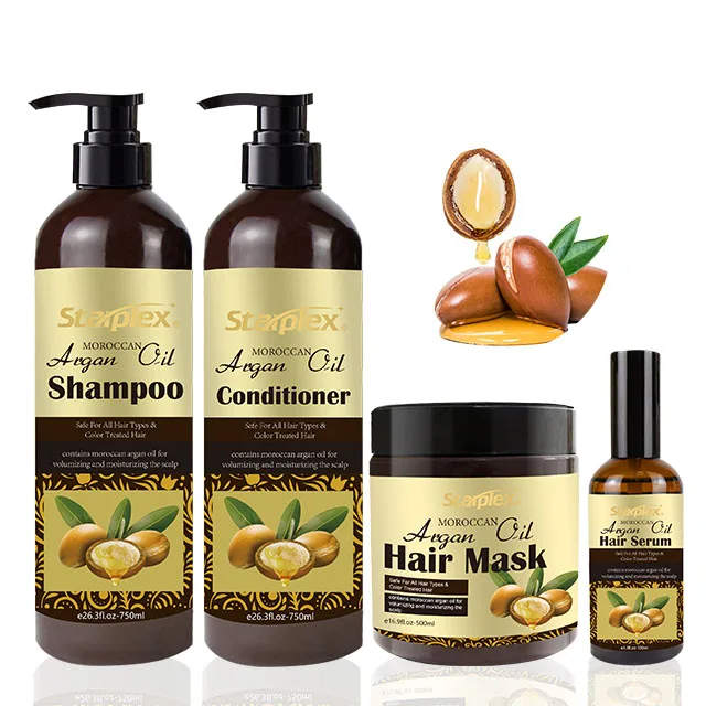 

Private Label Organic natural Hair Care serum mask moisturizing Moroccan Argan Oil Hair shampoo and conditioner
