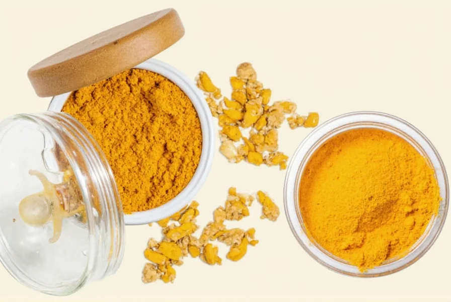 Golden milk preparation showing turmeric, black pepper, and coconut milk ingredients