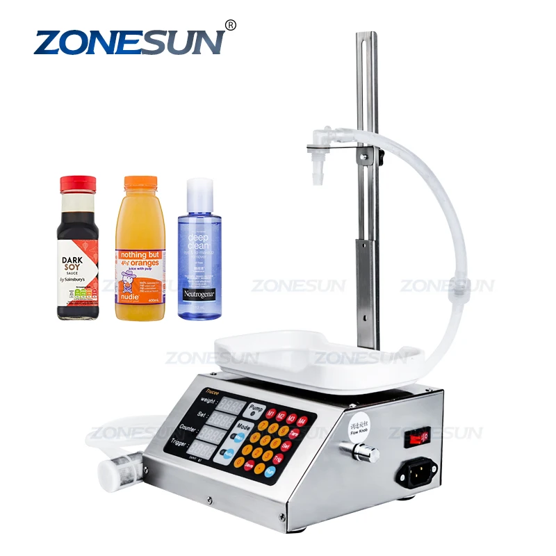 

ZONESUN Weighing Juice Milk Small Bottle Perfume Water Liquid Packing And Filling Machines Liquid