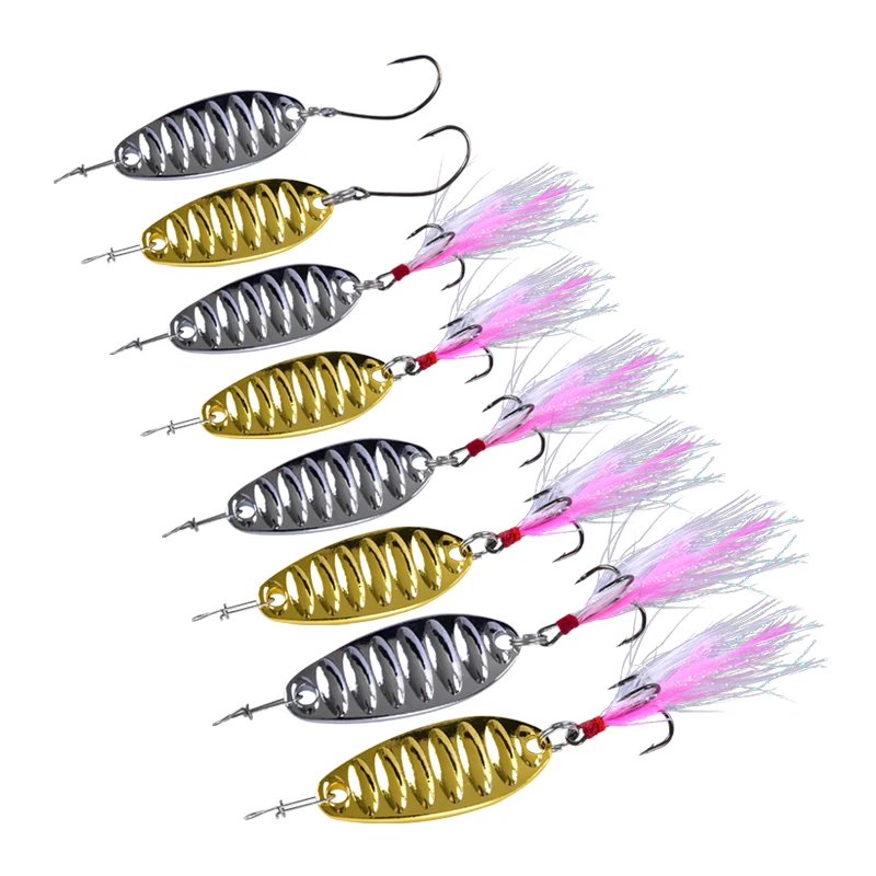 

TCE 15g8cm metal fishing lure spoon silver gold hard bait spoon lure fishing