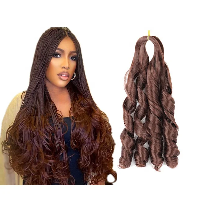 

Synthetic Loose Body wave crochet braids hair Comfy 20 inch 150g synthetic ombre silky Spiral curl Wavy Braiding Hair Extension