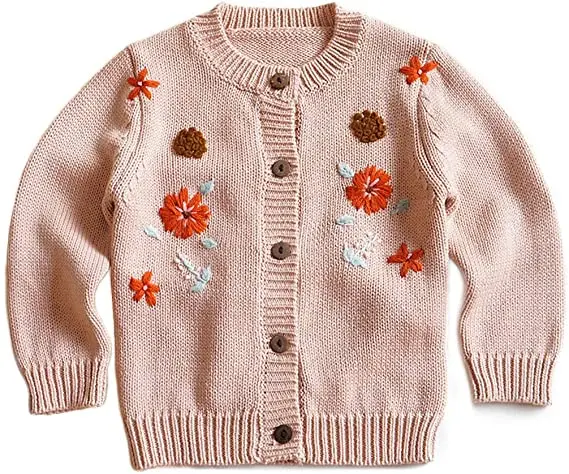 

Hot Selling Good Quality1 breathable girl cardigan soft wool sweater, Red/pink/yellow