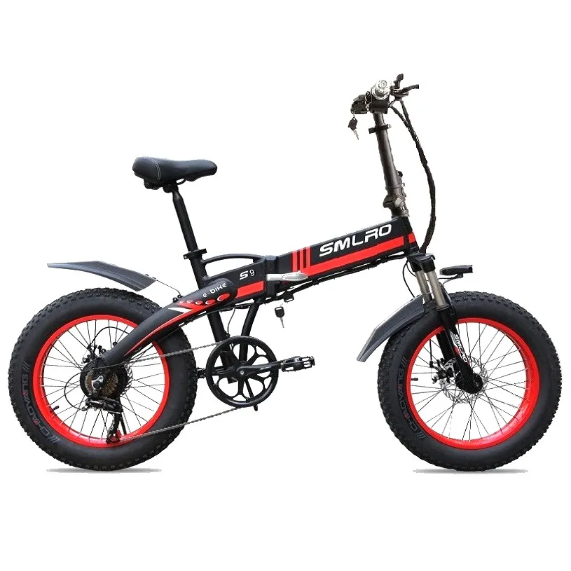 

20 Inch SMLRO S9 Fat Tire Ebike Folding electric bicycle 1000W With 14AH $amsung Battery